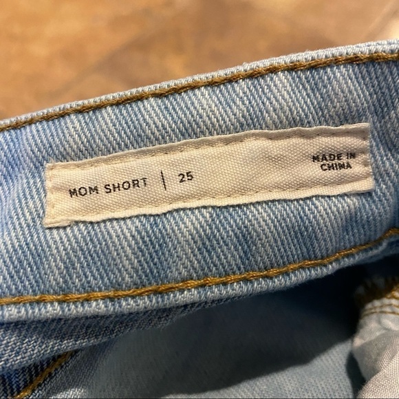 PACSUN Blue Color Block Mom Jean Shorts Size 25 - Picture 4 of 6